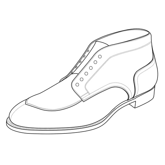 LEDER OGAWA Oil Cordovan 334x3 / Algonquin Split Toe Blucher Oxford