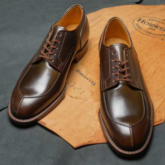 Horween Shell Cordovan 314x3 / Algonquin Split Toe Blucher Oxford