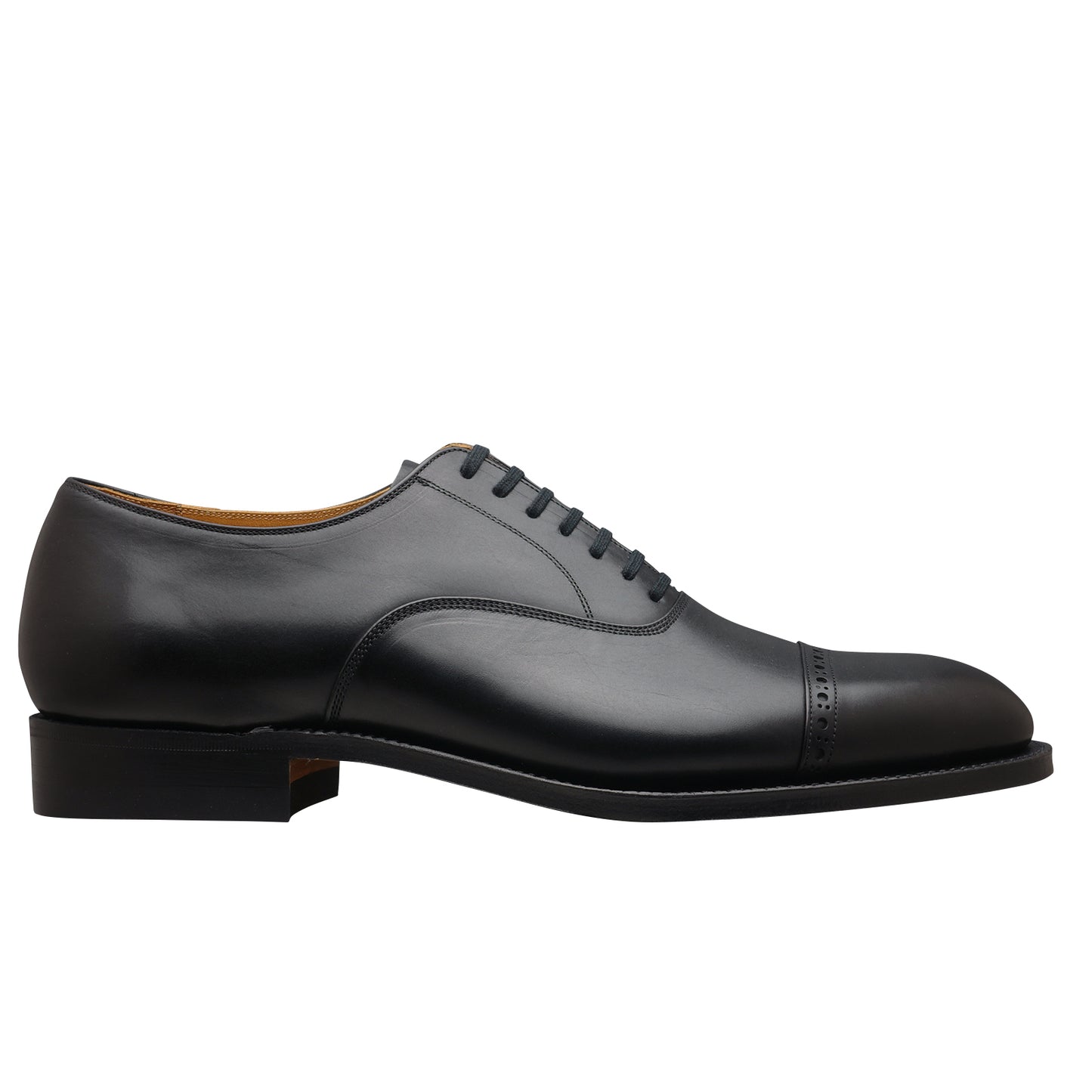 30851 / 7 Eyelet Cap Toe Oxford Black Calf