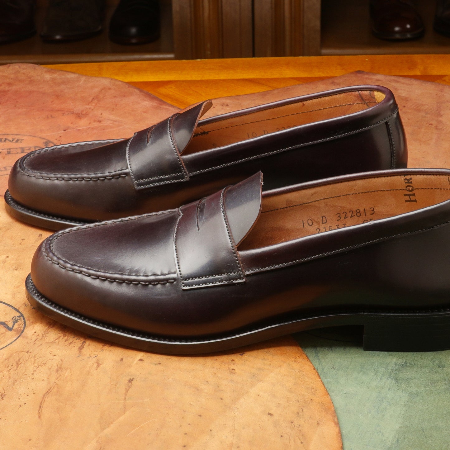 21533 Unlined Handsewn Loafer Burgundy cordovan