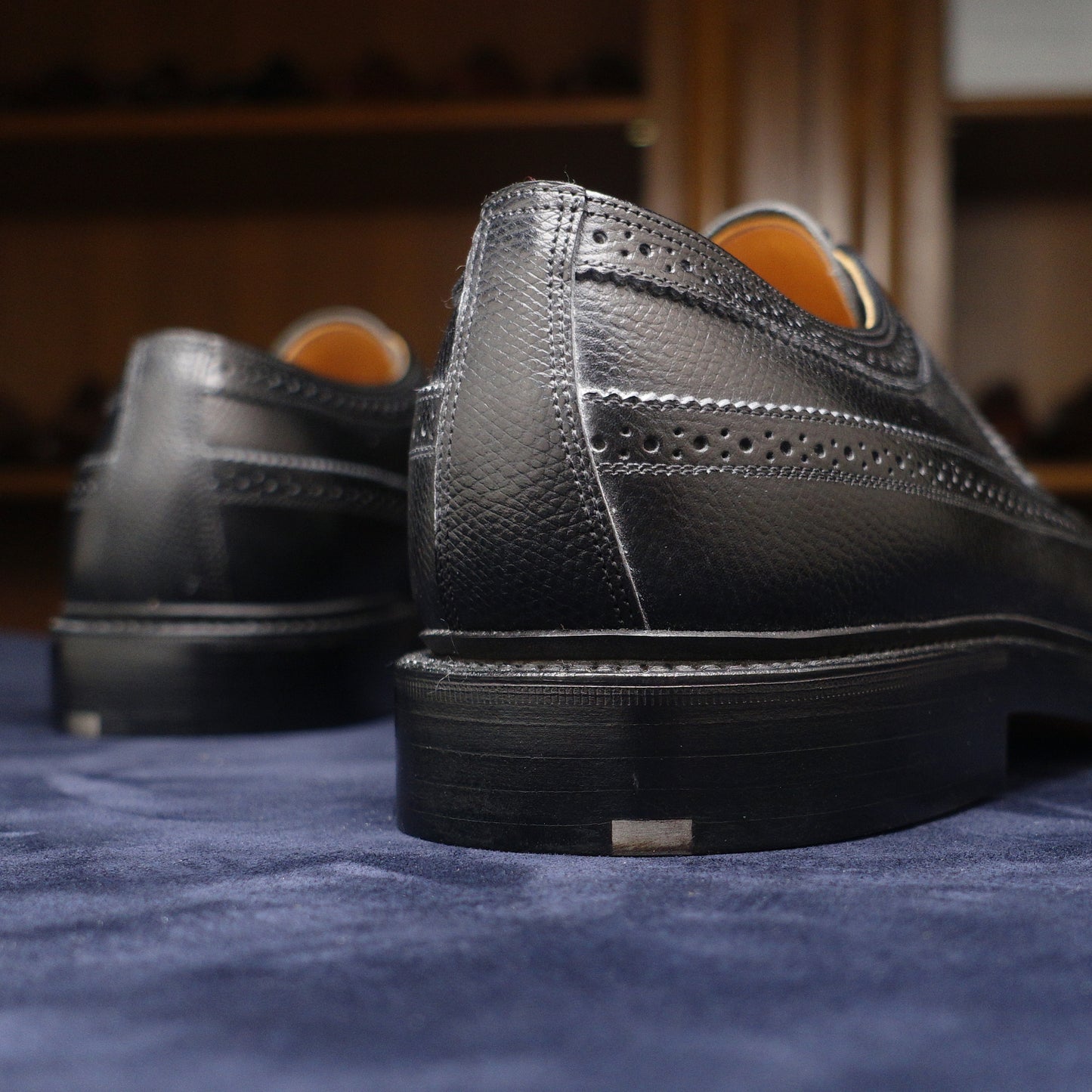 22354 Long Wing Black Cashmere Calf