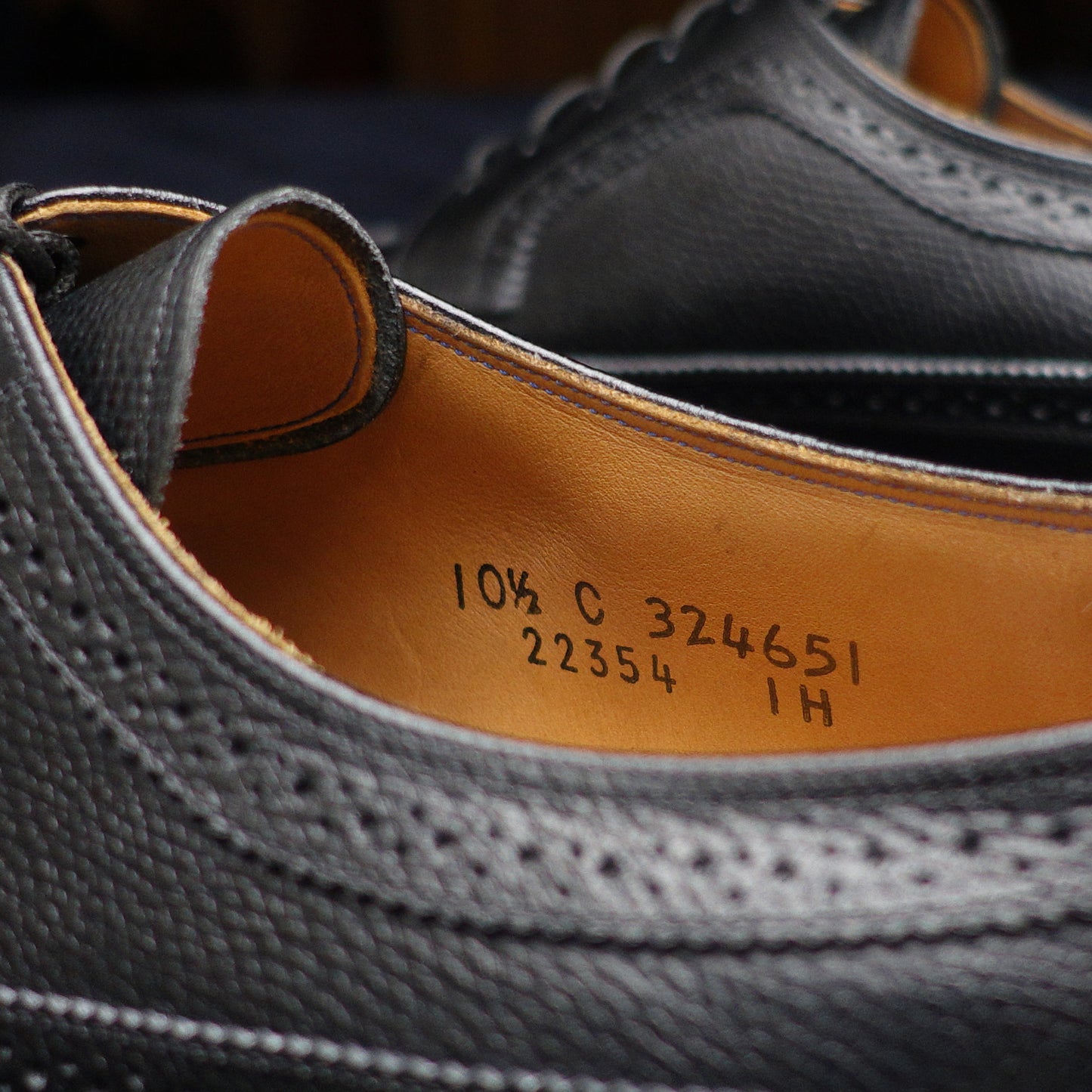 22354 Long Wing Black Cashmere Calf